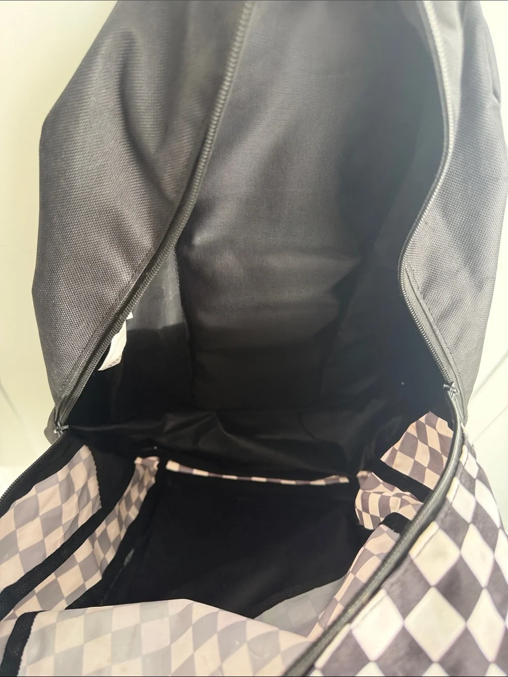 Black & White Checkerboard Backpack